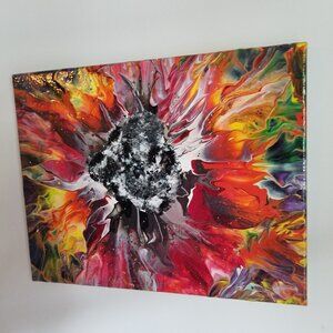Abstract Acrylic Painting Handmade "Cosmo Burst"
